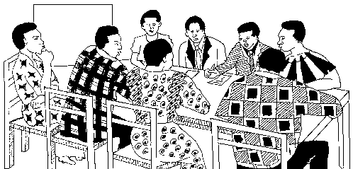 Ilustraţia 4; Şedinţa comunităţii