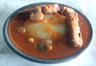 Fufu in Light Soup